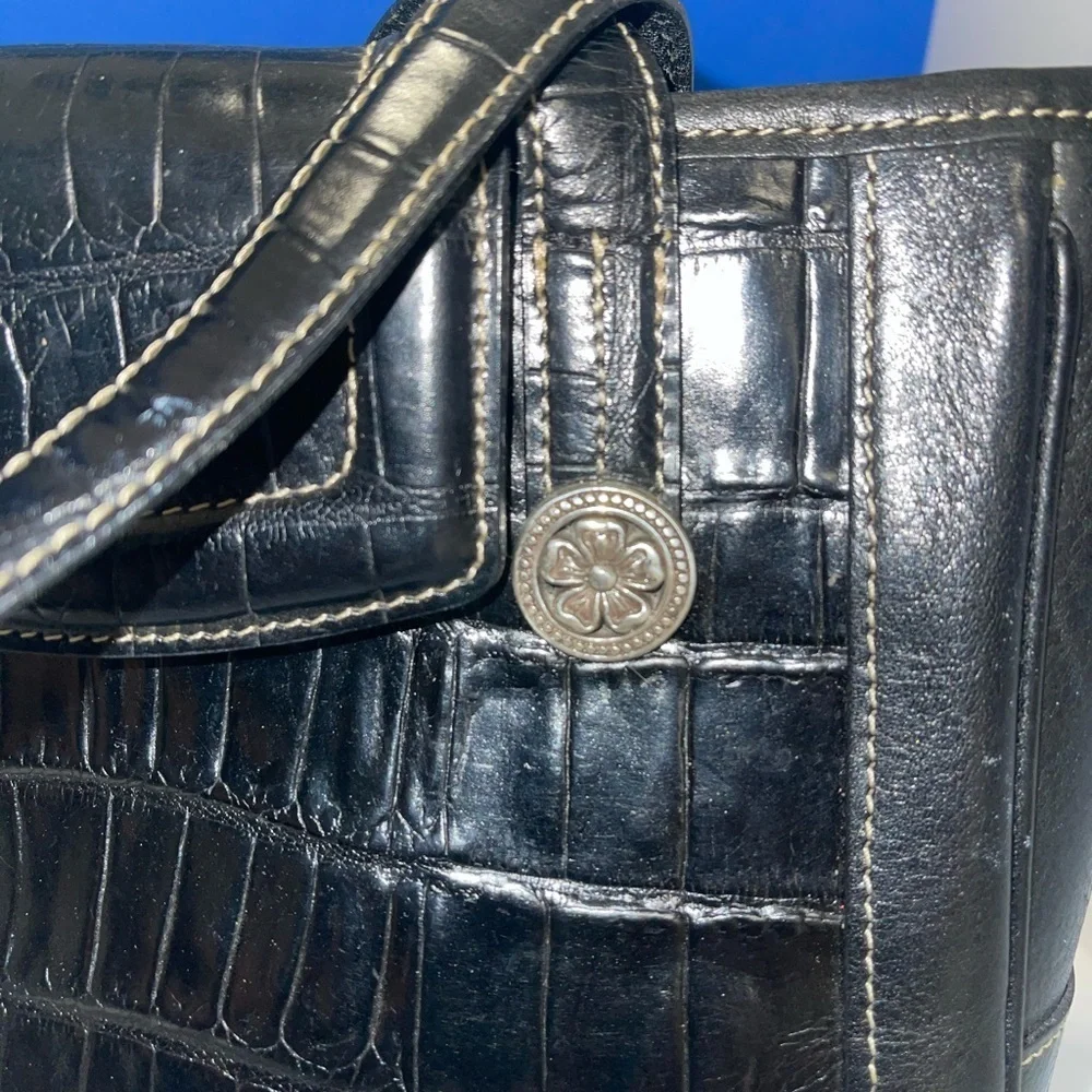 Small Brighton Vintage Leather Satchel -Red Lining